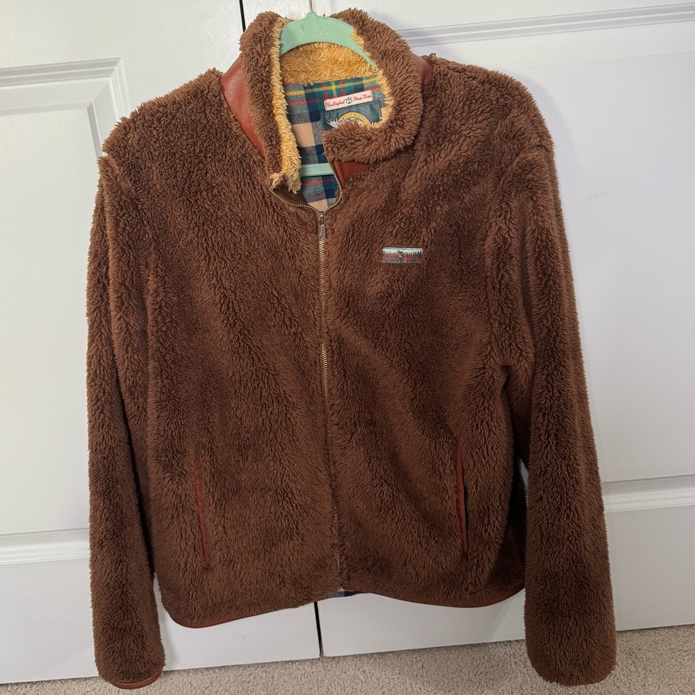 Kiel James Patrick Adirondack Moose Fleece Jacket with Plaid Flannel Interior